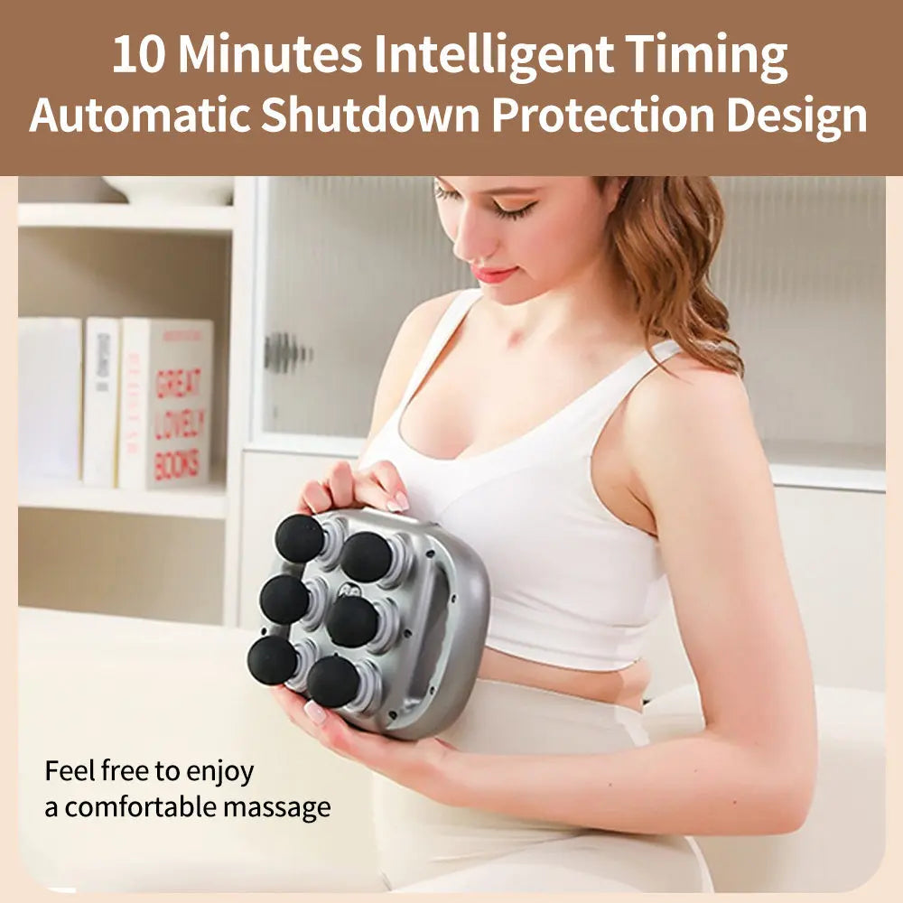 6-Head Tissue  Back Massager For Muscle Relaxation null