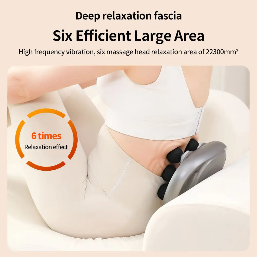 6-Head Tissue  Back Massager For Muscle Relaxation null